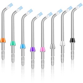 8 piezas compatibles con puntas de repuesto Waterpik, puntas de chorro clásicas, cabezales de repuesto para palillos de dientes de agua (estilo simple)