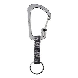 Nite Ize Llavero SlideLock, mosquetón de bloqueo de aluminio con cincha, acero inoxidable
