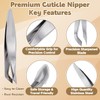 2 Pieces Mini Cuticle Cutter, Professional Cuticle Nippers Cuticle Scissors,