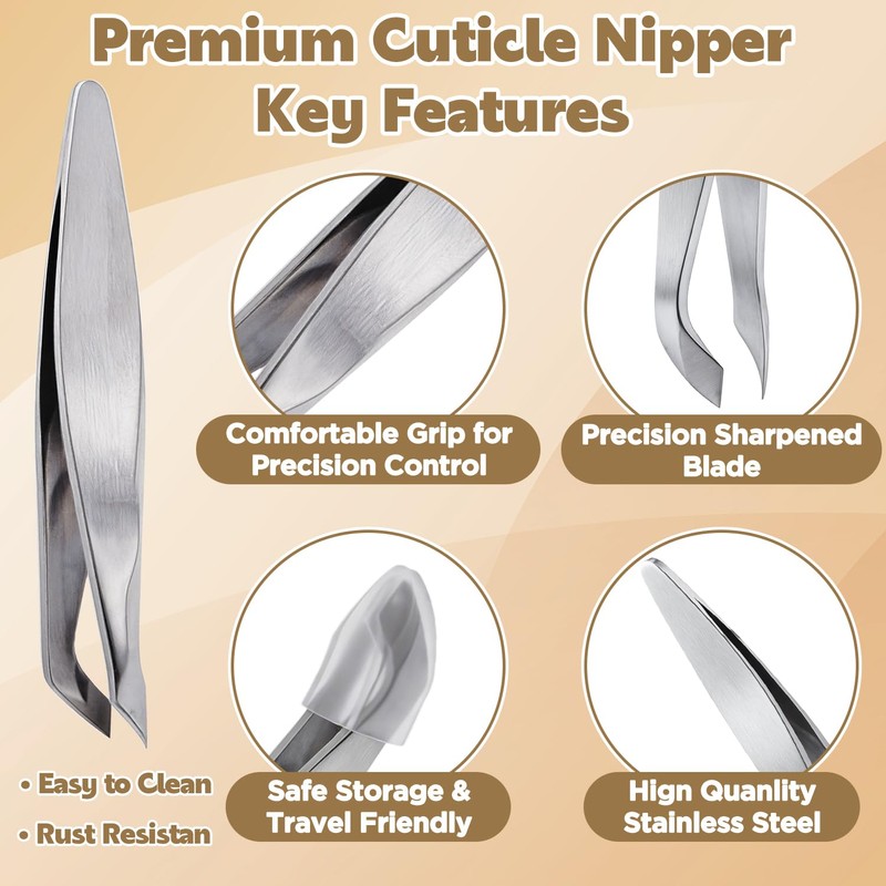 2 Pieces Mini Cuticle Cutter, Professional Cuticle Nippers Cuticle Scissors,