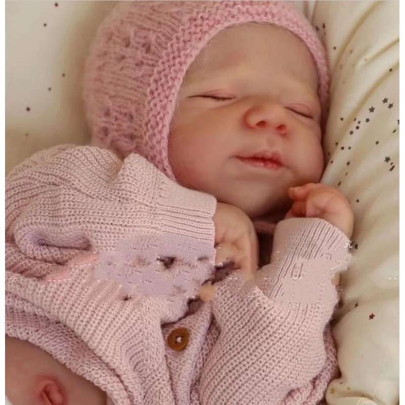 ROSHUAN 18 inch Cuddly Realistic Reborn Baby Dolls Girl Full
