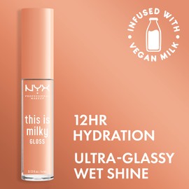 NYX PROFESSIONAL MAKEUP This Is Milky Gloss, Vegan Lip Gloss - Milk N Hunny