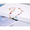 lokaerlry Titanium Stainless Steel Chain & Link Bracelets Colorful CZ