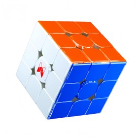 XMDCuber QY Toys Tornado V5 M - Cubo di velocità magnetico, con rivestimento UV 3 x 3, con nucleo magnetico Tornado V5 M, senza adesivo (versione magnetica a 8 nuclei)