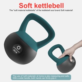 Primasole Soft Kettlebell 20lbs Shook Resistance base. Anti Slip hand Kettlebell weights for Women and Men -Home workout Kettlebells dumbbells for strength and safety.