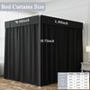 Hvqic Black Canopy Bed Drapes - 4 Corner Post Canopy