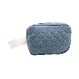 JENNI Womens Quilted Adjustable Fanny Pack Belt Bag Blue Denim (Small)