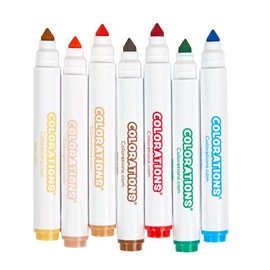 Colorations Washable Classroom Value Pack Chubby Markers - Set of 128, 16 Colors Colors, Non Toxic| Bulk School Supplies For Kids, Coloring Set, Kindergarten Must Haves, Preschool Essentials