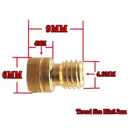 SHU.M-T 6mm Round Head Main Jet for BSR carb N102/221 High Speed Jets Bandit250 Start jet and for YM SV650 Kawasaki KSF(#122.5#125#127.5#130#132.5)