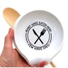 Many Have Eaten Here Handmade Ceramic Spoonrest LennyMud by Lorrie