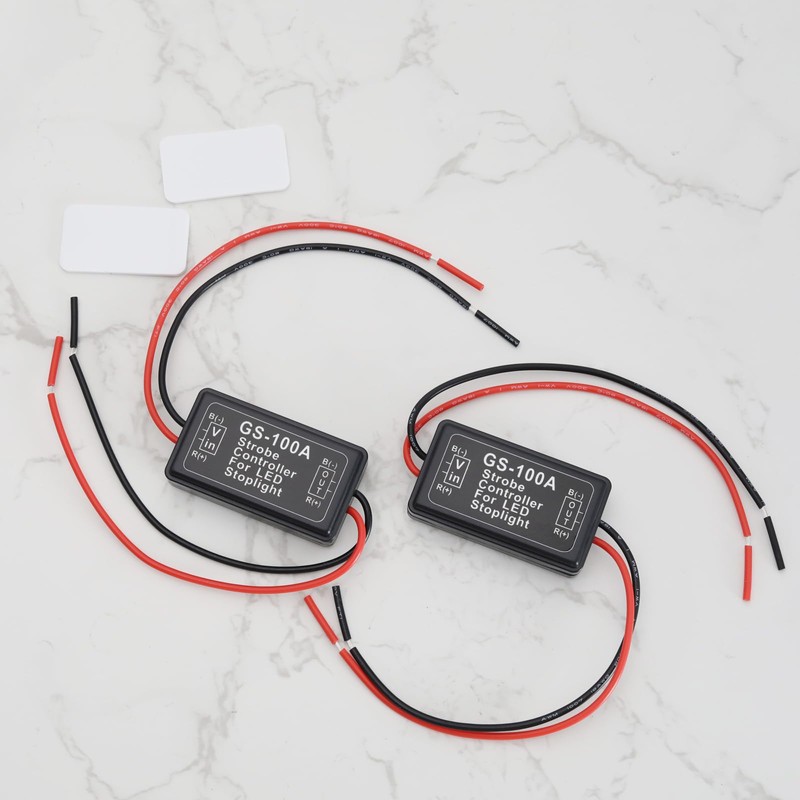 ECSiNG 2PCS 12V-24V Flashing Strobe Blinking Controller Flasher Module for