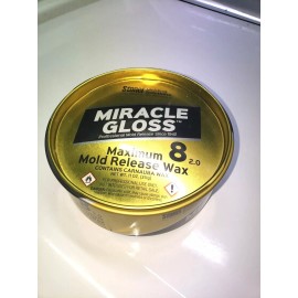 STONER WAX, FORMERLY MEGUIAR'S MIRROR GLAZE MAXIMUM 8 MOLD RELEASE WAX 11 oz.