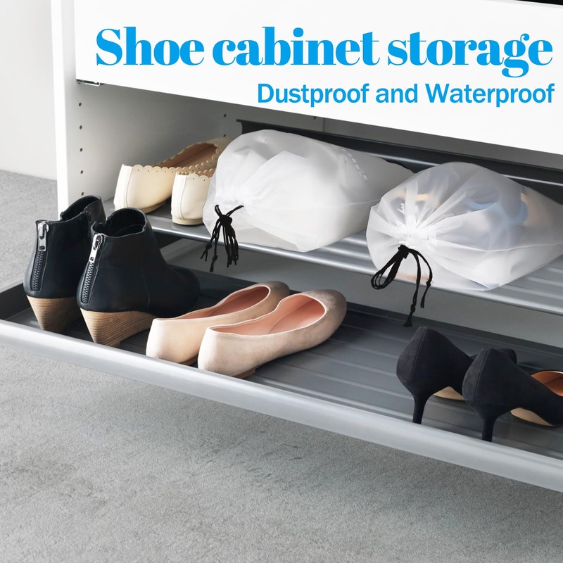 Pack of 12 Shoe Bags with Drawstring, Shoe Bag, Waterproof
