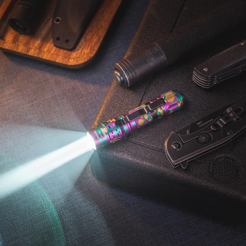 Weltool T1 Pro Mini Flashlight with Pocket Clip,Throwing Distance 313