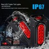 Supoika 2 Pack Steel Trailer Light Box with 6" Red