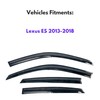 KPY Window Visor Compatible with Lexus ES 2013-2018, 4PC Rain