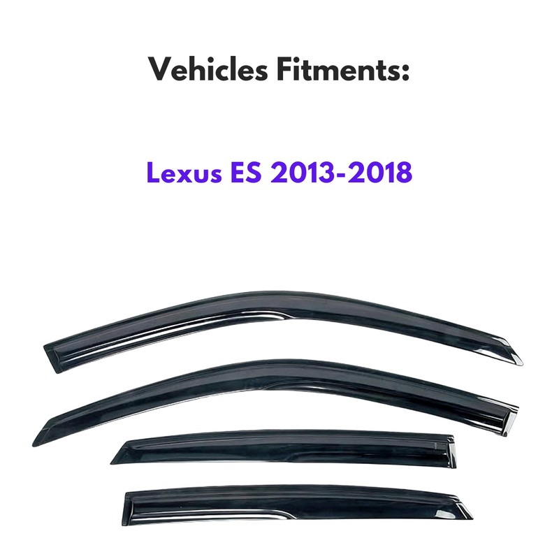 KPY Window Visor Compatible with Lexus ES 2013-2018, 4PC Rain