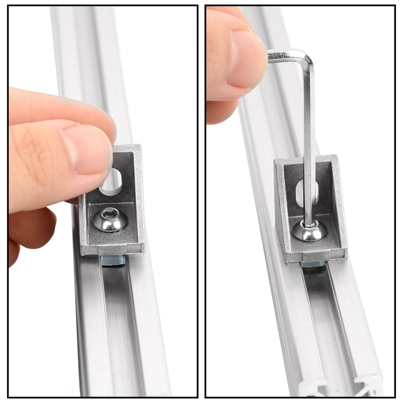 2020 Aluminum Profile Connector Set,20pcs Corner Bracket+40pcs 20 Series M5