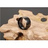 Men's 12mm Classic Black Titanium Stainless Steel Ring Wedding Engagement