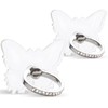 [2 Pack] Transparent Diamond Setting Cell Phone Ring Holder Stand,360