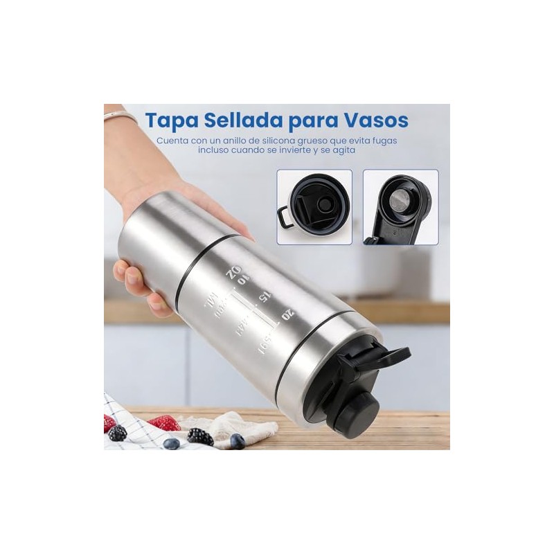 Yakiter 600ML Botella para Proteina de Coctelera,Vaso Proteina Shaker de