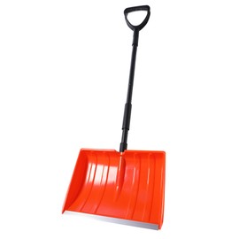 Yocada Yocada Snow Shovel for Driveway Home Garage Snow Removal Aluminum Strip with D-Grip Handle 48 inch Long Large Capacity Shovel for Garden Car Camping Outdoor Orange