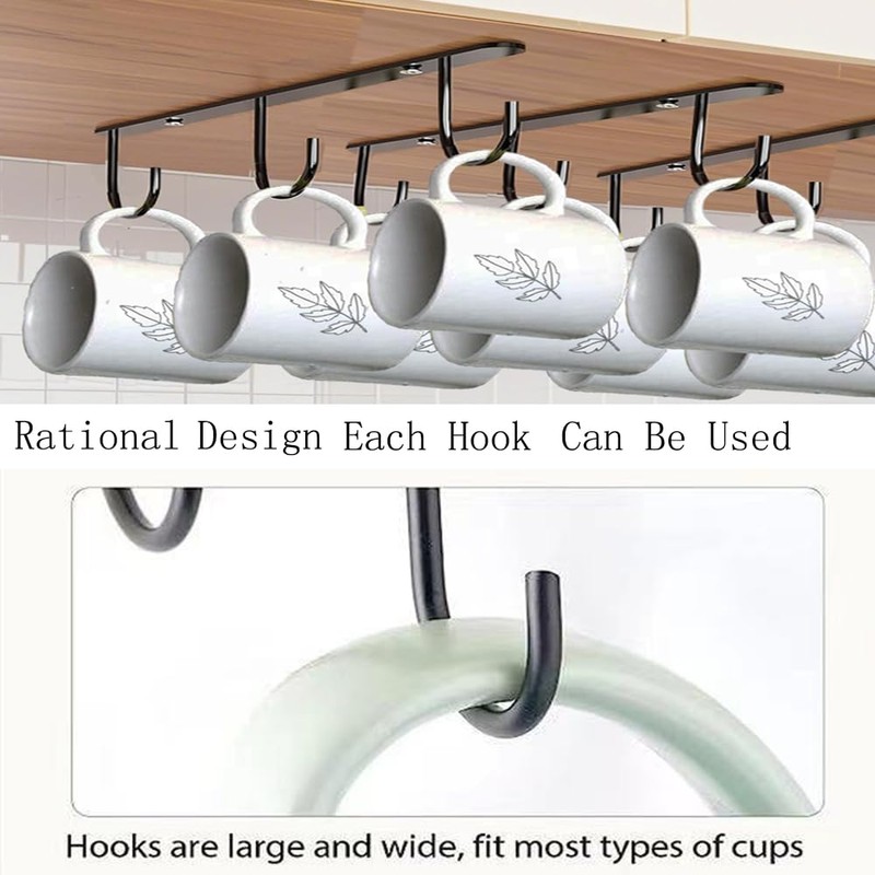 3 Pieces Cup Holder.Coffee Cup Holder for Hanging Under Shelves.Cup