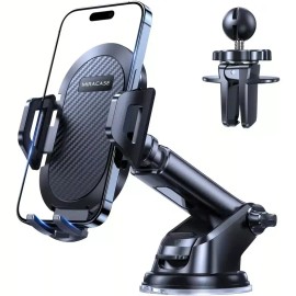 Miracase Car Phone Mount - Hands-Free Dashboard & Vent Grip for All Smartphones