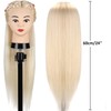 Mannequin Head with 80% Real Hair, TopDirect 24" Blonde Hair