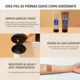 Loción de Maquillaje para Piernas a Prueba de Agua, Cobertura Total, Liviana, Duradera, Cobertura Total, Cosmética Ligera para el Cuerpo de las Pierna
