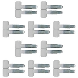 Gedotec Einbohrbänder Zimmertür Türscharnier Gr. 13 | Stahl weiß matt | Scharnier zweiteilig für Innentüren | Tür-Bänder zum Einbohren | Fensterband 1.1300 | 10 Stück - Türbänder weiß für Holztüren