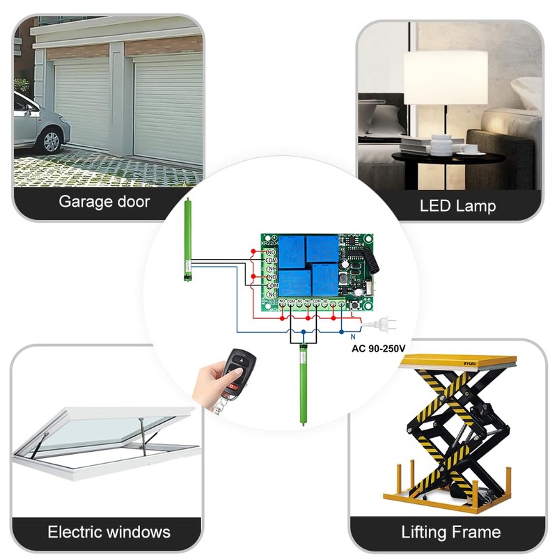 QIACHIP Wireless Remote Control AC 220 V 230 V 240