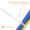 200mm x 2.5mm White Plastic Cable Ties Nylon Cable Ties