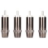 4pcs RCA Sound Plug Silver Plated RCA Male Plug Connector