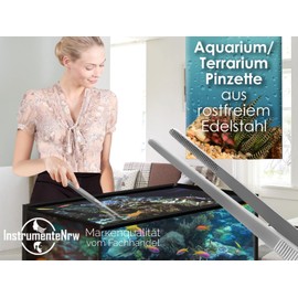 InstrumenteNrw Aquarium Tweezers, Straight Feeding Tongs, Plant Tweezers, 9 cm to 60 cm