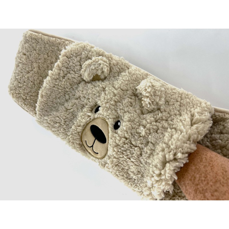 Fleece Waist Wrap Hot Water Bottle & Cover 1lt Brown