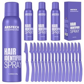 Dermaplane - Maquinilla de afeitar para mujer, espray de identificación de vello facial para afeitado facial, herramienta de dermaplaning de la piel y