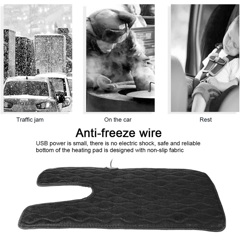 Car Baby Heated Seat Cover Heater Cushion USB Warmer Pad