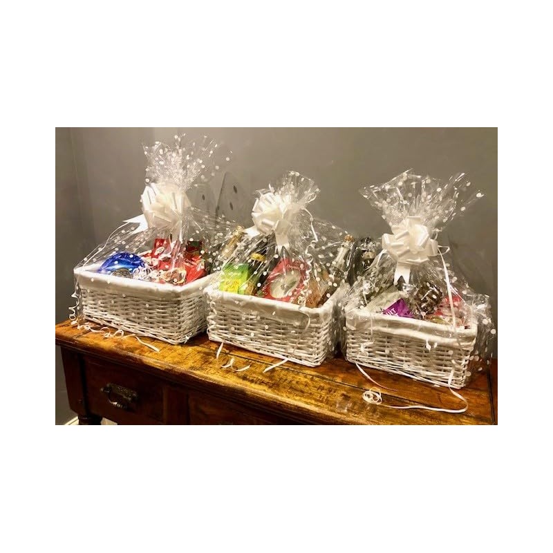 Make Your Own Hamper Kit, WHITE Rectangle Willow Basket which