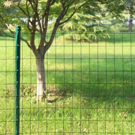 FOREHOGAR Black PVC Coated Welded Wire Fence 48 Inch x 50 Foot, 2 Inch x 3 Inch 16GA, Garden Border Fencing Roll Vinyl Coating Metal Wire Mesh for Yard Vegetable Plant Protection Poultry Netting