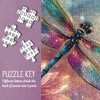 Dragonfly Moon Puzzle for Adults 1000 Pieces, Colorful Lotus Jigsaw