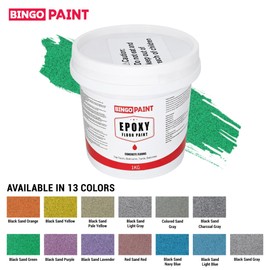 BingoPaint Epoxy Floor Coating - Matte finish, stain resistant and liquid penetration, durable, epoxy coating for concrete floors and countertops (Black Sand Gray, 1KG)