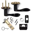Dynasty Hardware HER-82-12P Heritage Lever Passage Set, Aged Oil Rubbed