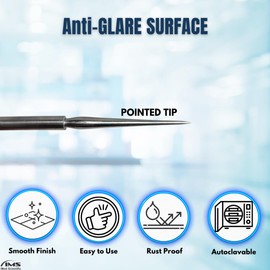 Stainless Steel Dissecting Probe Teasing Needle with Pointed Tip Suitable for Biology Experiments, Home Schooling Kit, Science Classrooms, Lab Dissections Multipurpose Laboratory Supplies (1 Pcs)