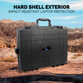 CASEMATIX Waterproof Laptop Hard Case for 15.6-17.3 inch Gaming Laptops & Accessories - Heavy Duty Hard Laptop Case with Foam Compatible with Asus Acer MSI Alienware Gaming Models & Accessories