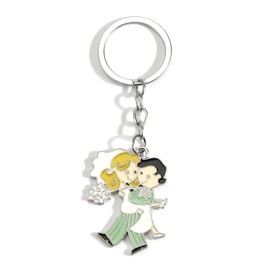 Schlüsselanhänger, personalisierbar, Geschenk für Paare, personalisierbar, Geschenk für Lehrer, niedlicher Schlüsselanhänger, Geschenk für Freund, Geschenk für Freund, silber, Small