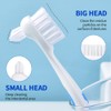 Y-Kelin 2 Pcs Double Bristle Head Denture Cleaning Brush Set,
