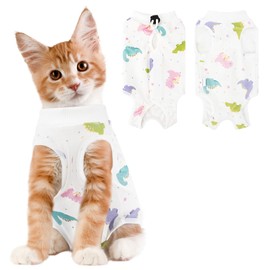 Cat Recovery Suit Female, Breathable Cat Onesie After Surgery Female for Abdominal Wounds or Skin Diseases, Surgery Recovery Suit Kitten Onesie After Spay Wear Anti Licking