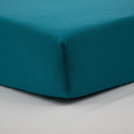 BabyCalin - Fitted Sheet, 60 x 120 x 15 cm, Tropical Blue, Oeko-Tex Certified