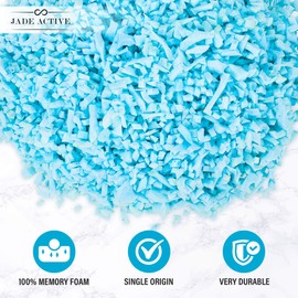 Jade Active Bean Bag Filler, 10 LBS Premium Bean Bag Booster Shredded Memory Foam, Soft Stuffing for Dog Bed or Couch Cushion, Filling Even for Artwork